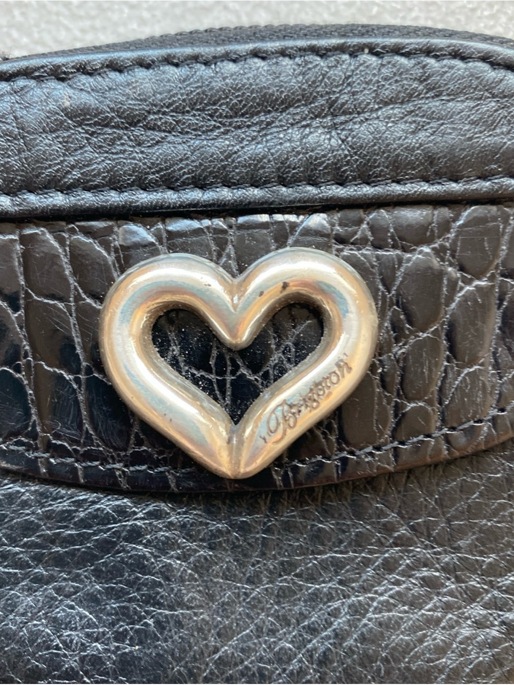 Brighton Black Heart-Accent Coin Purse
